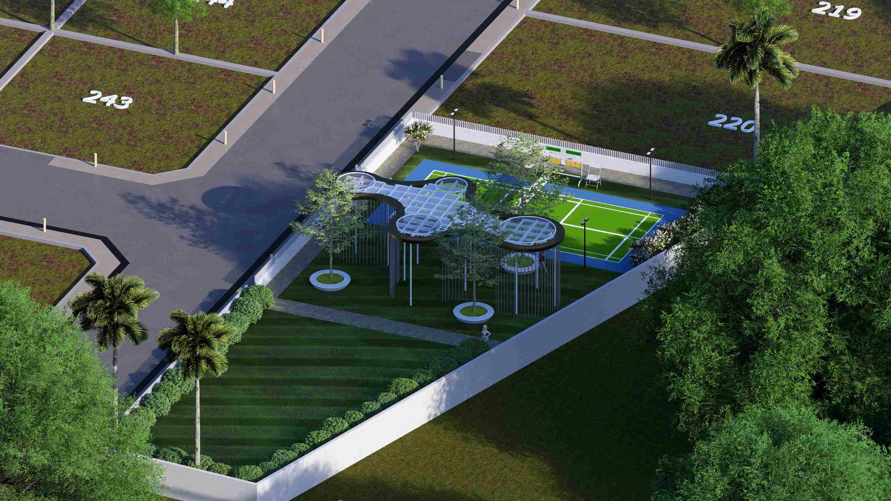Aerial layout view